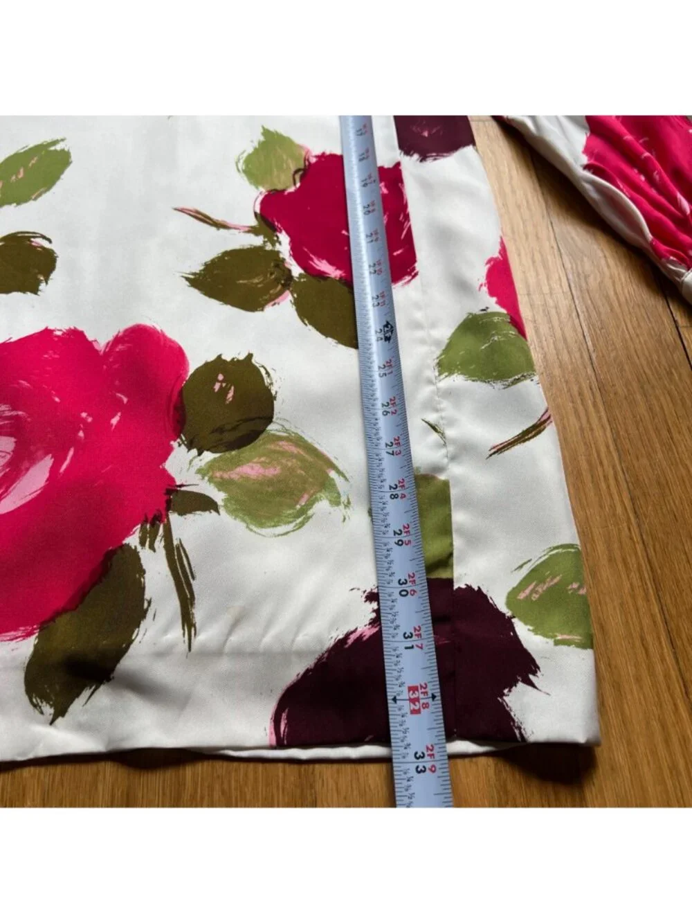 Kate Spade New York Size XXS Red Green Just Rosy Silk Blend Floral Shift Dress
